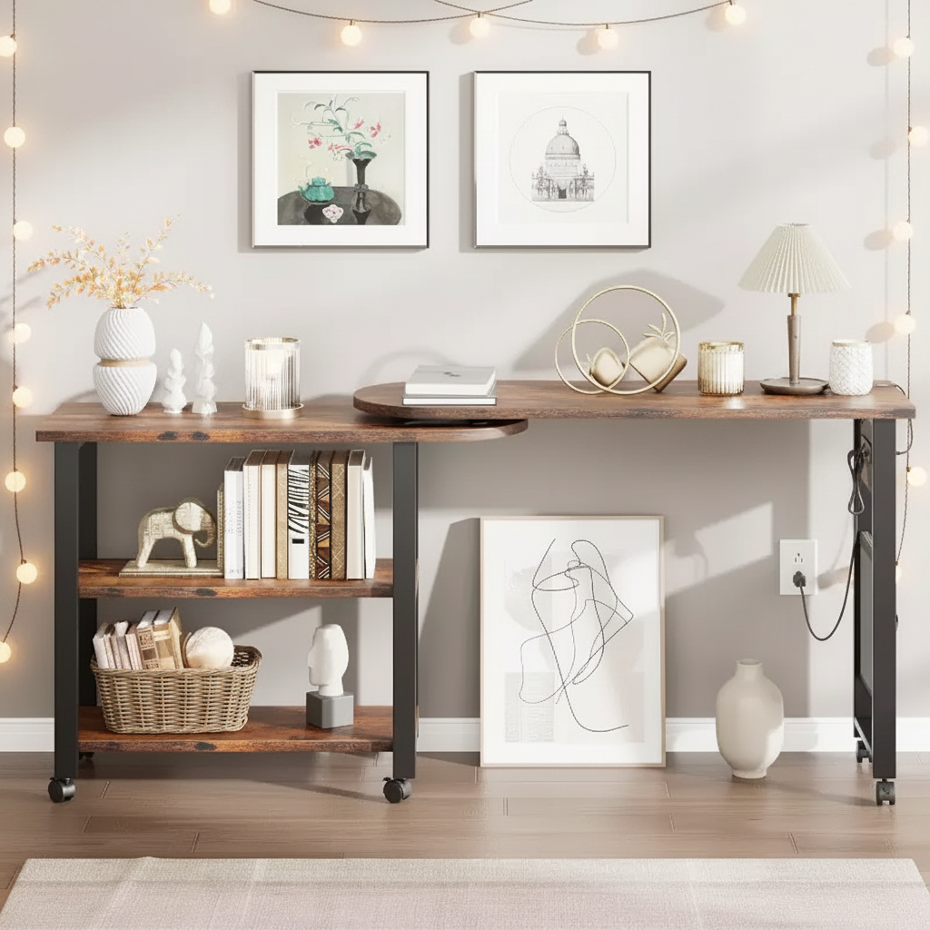 Table d'appoint rotative à 360°
