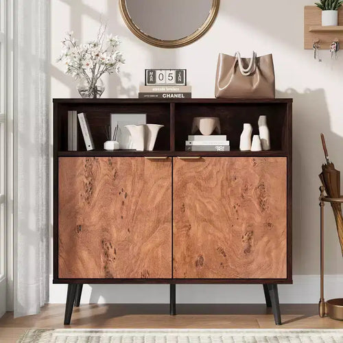 31.5 Buffet Cabinet - Sideboard w/ Drawers Shelves & Doors Coffee Station & Robot Vacuum Friendly