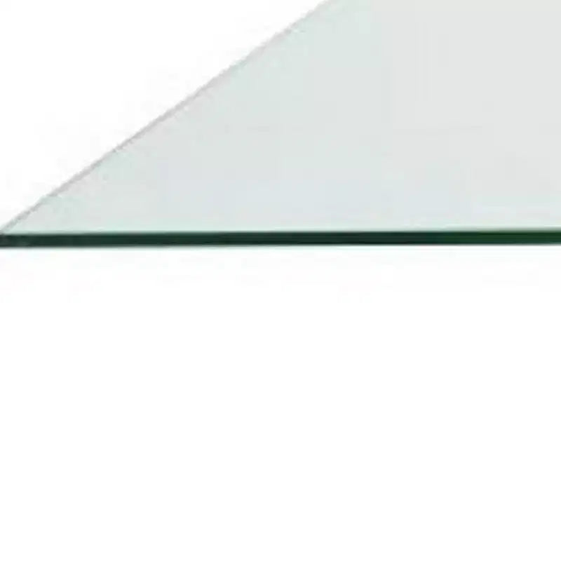HomeRoots 60 Clear and Gold Glass and Metal Cross Leg Base Square Dining Table