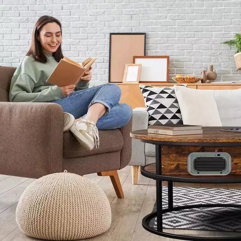 Coffee Table with Lift Top and Hidden Storage Round Center Table for Living Room