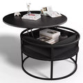 Coffee Table with Lift Top and Hidden Storage Round Center Table for Living Room