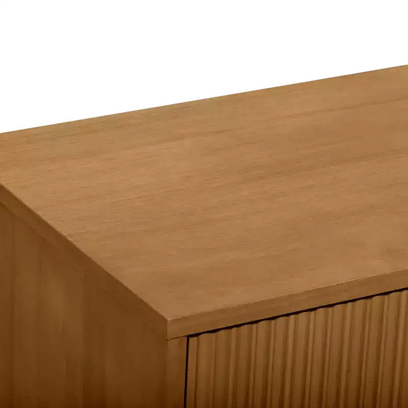 Teamson Home Tremolo Modern Boho 2-Drawer Nightstand with Solid Wood & Contemporary Fluted Fronts