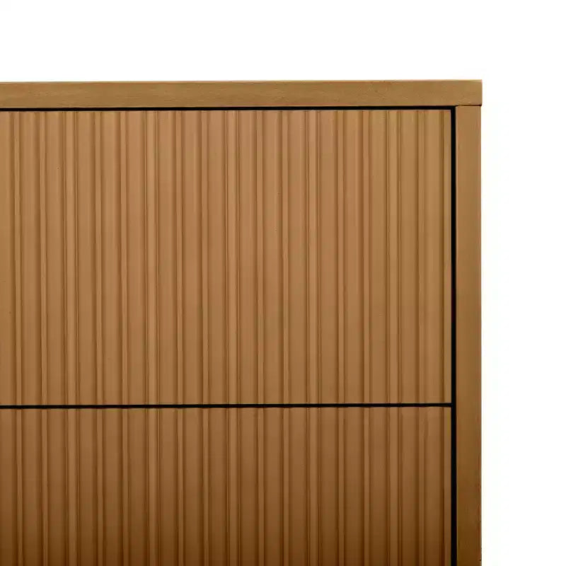 Teamson Home Tremolo Modern Boho 2-Drawer Nightstand with Solid Wood & Contemporary Fluted Fronts