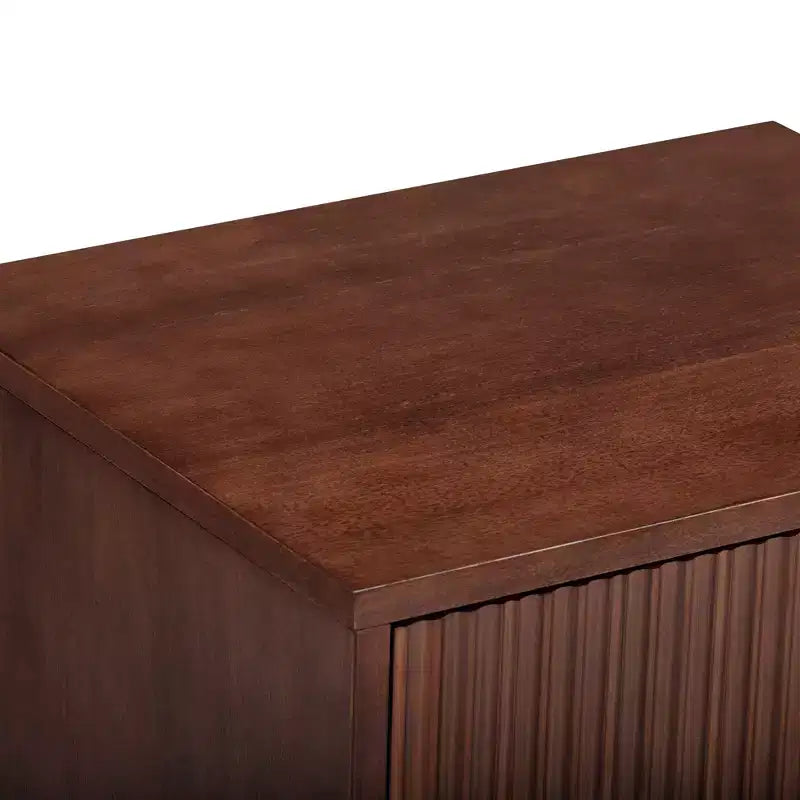 Teamson Home Tremolo Modern Boho 2-Drawer Nightstand with Solid Wood & Contemporary Fluted Fronts