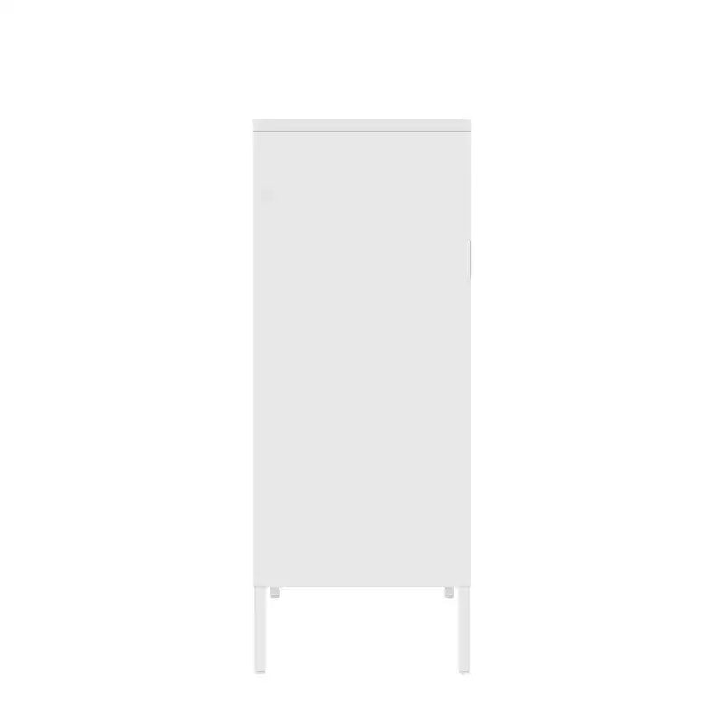 GDFStudio Rosalla Modern Metal Accent Cabinet with Mesh Doors and Adjustable Shelves
