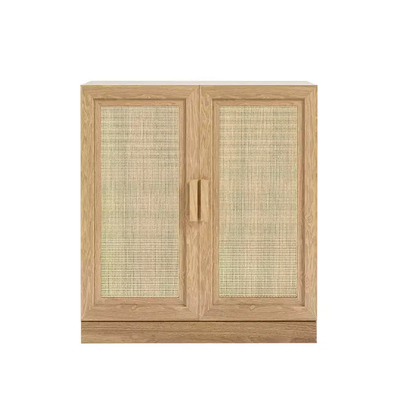 PexFix 36 Modular Sideboard Cabinet with Storage Farmhouse Buffet Cabinet with Rattan Doors for Living Room Kitchen Dining Room Entryway Natural