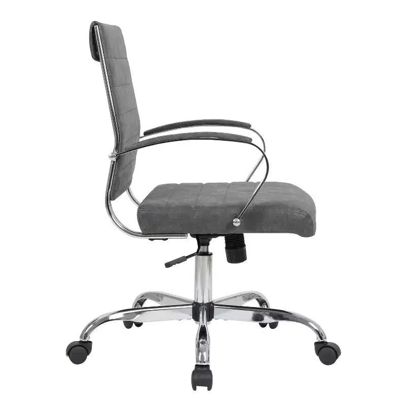 HomeStock 38.6 in.H Fixed Height Black Faux Leather Seat Material with Casters/Wheels Office Chairs