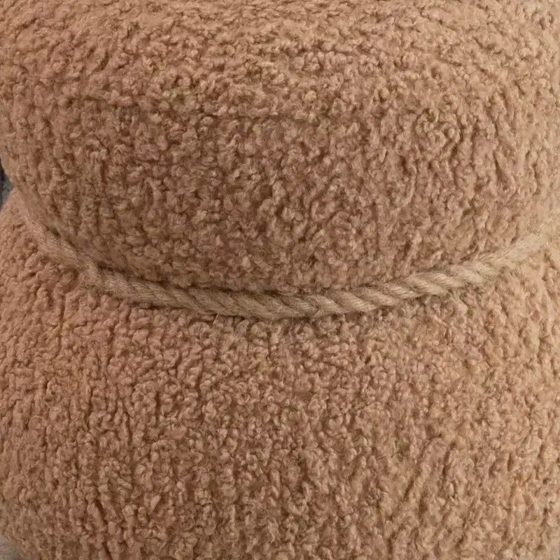 GDFStudio Brielle Modern Broadcloth Pleat Snowman Stool