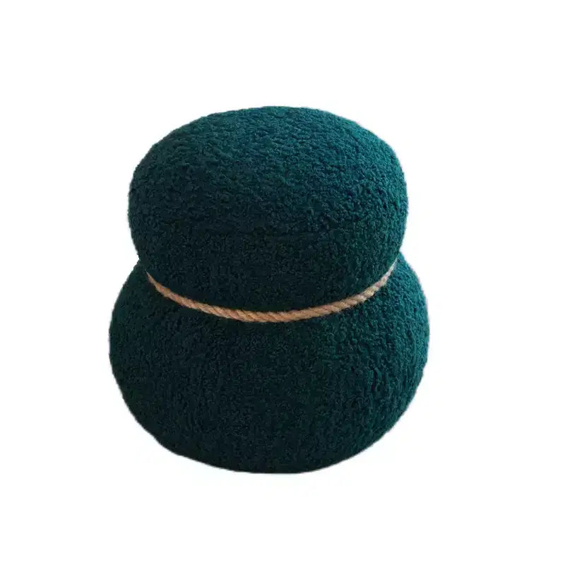GDFStudio Brielle Modern Broadcloth Pleat Snowman Stool