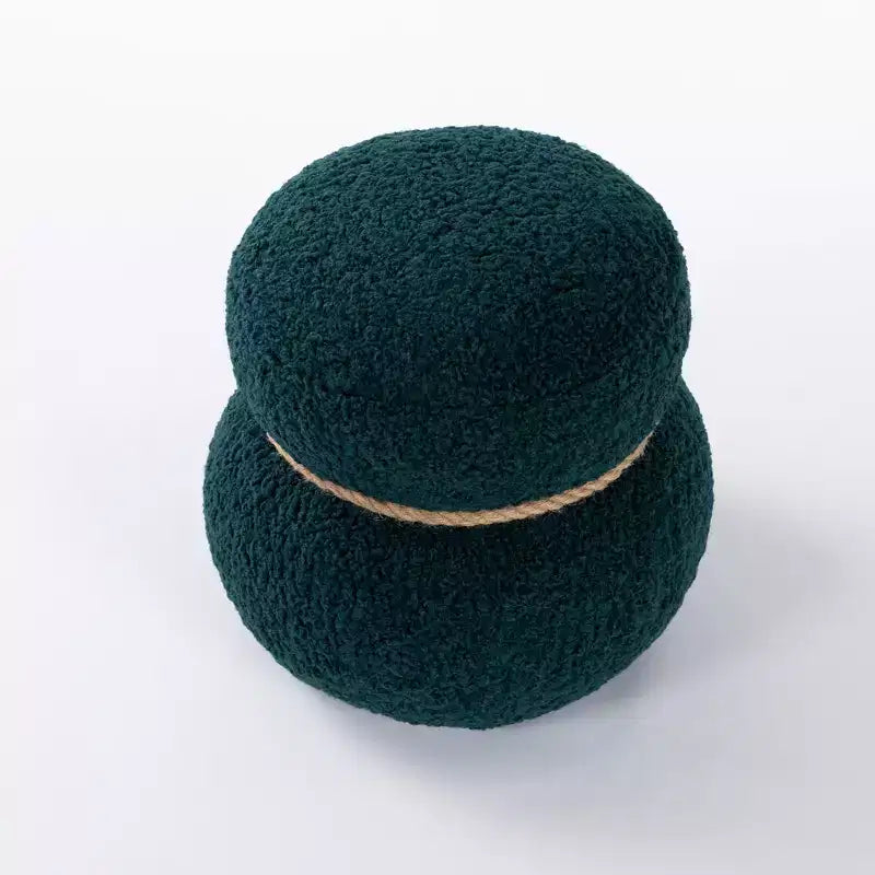 GDFStudio Brielle Modern Broadcloth Pleat Snowman Stool