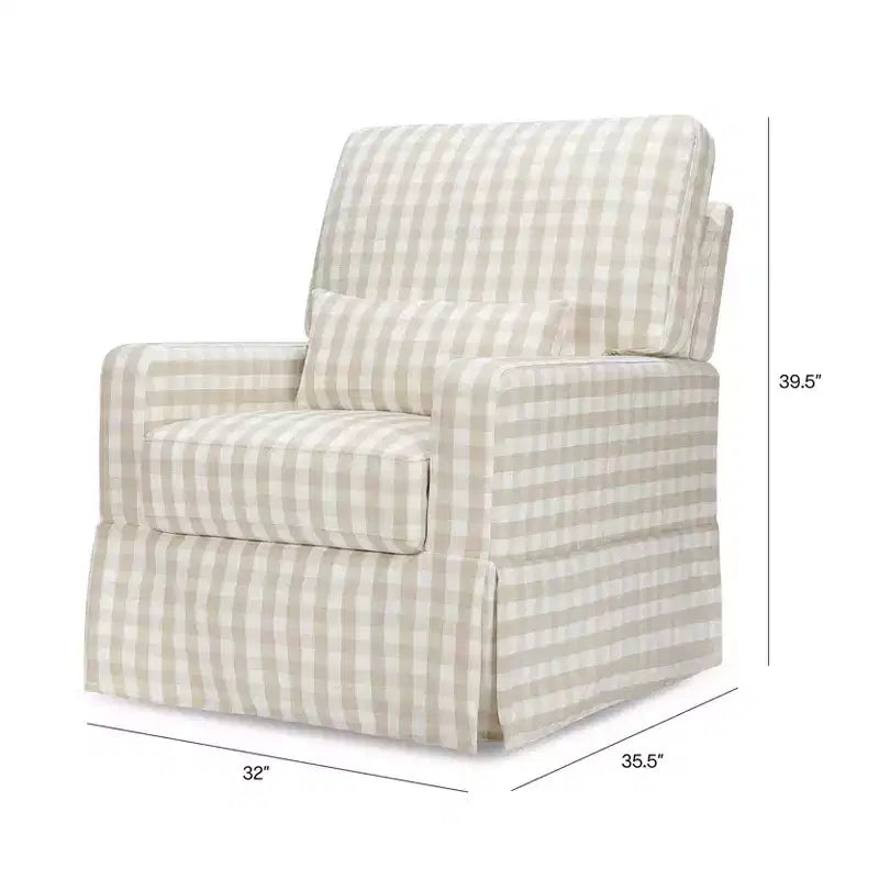 Namesake Crawford Pillowback Comfort Swivel Glider