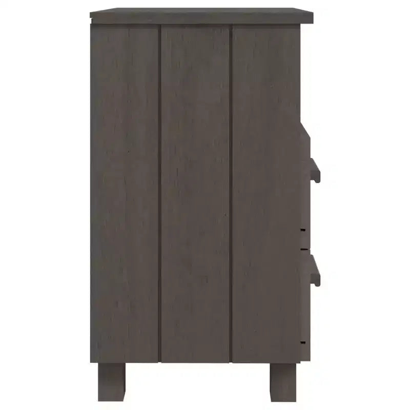 Bedside Cabinet Light Grey Solid Pinewood Medium Bedside Cabinet