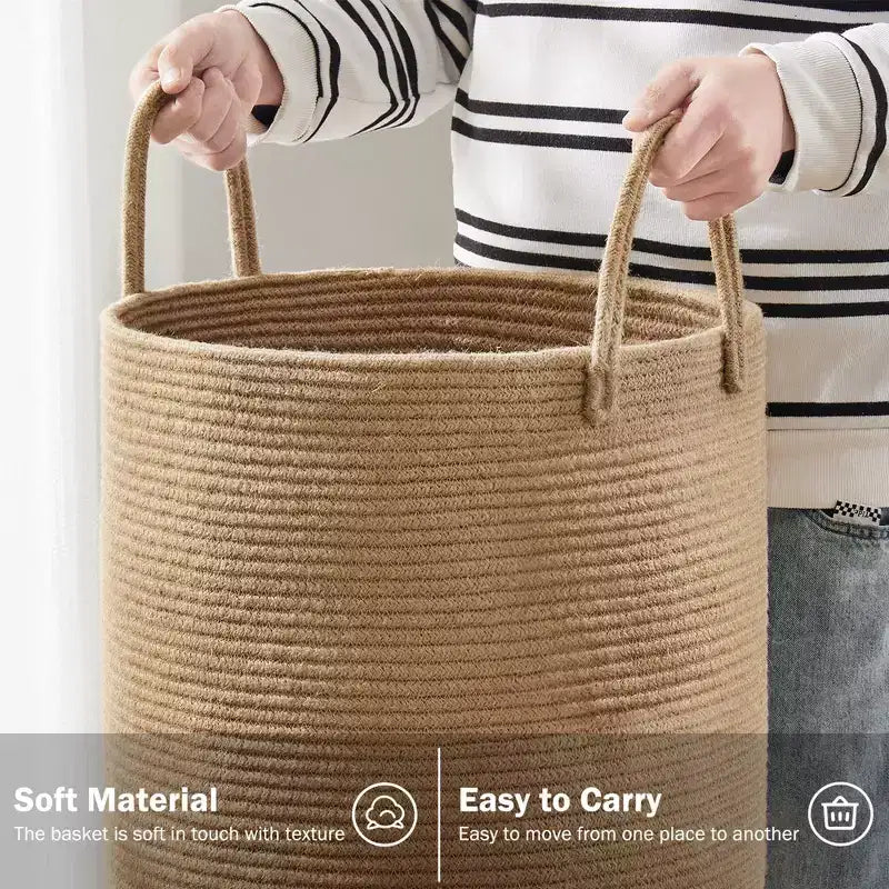 Laundry Hamper Basket by Generic 58L Tall Laundry Basket Baby Nursery Hamper