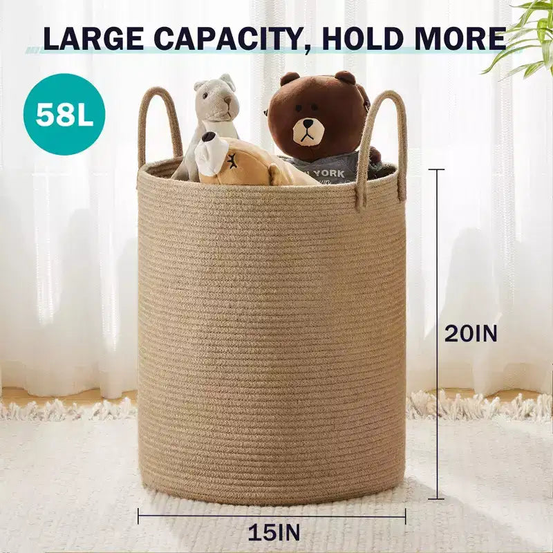 Laundry Hamper Basket by Generic 58L Tall Laundry Basket Baby Nursery Hamper