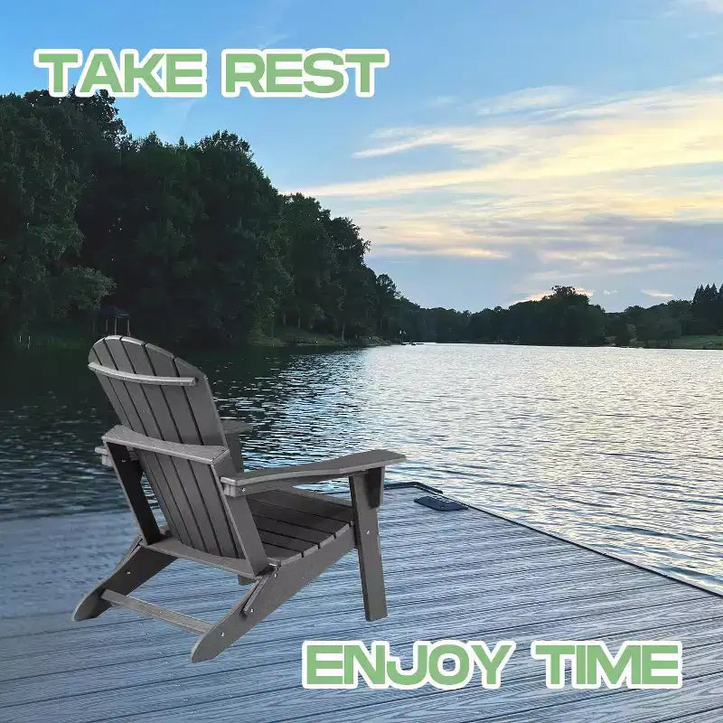 Folding Chair Ultimate Comfort Weather Resistant Outdoor Fire Pit Chair for Patio Porch Deck Garden