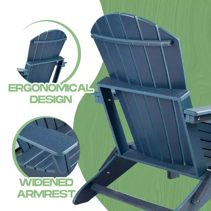Folding Chair Ultimate Comfort Weather Resistant Outdoor Fire Pit Chair for Patio Porch Deck Garden