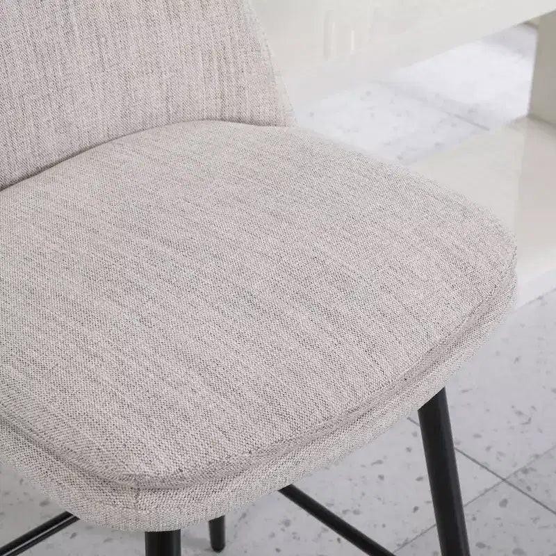 Homy Casa Set of 2 Counter Height Swivel Bar Stools with Upholstered Seats 25.6 Seat Height