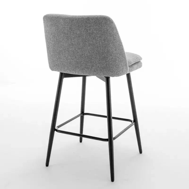 Homy Casa Set of 2 Counter Height Swivel Bar Stools with Upholstered Seats 25.6 Seat Height