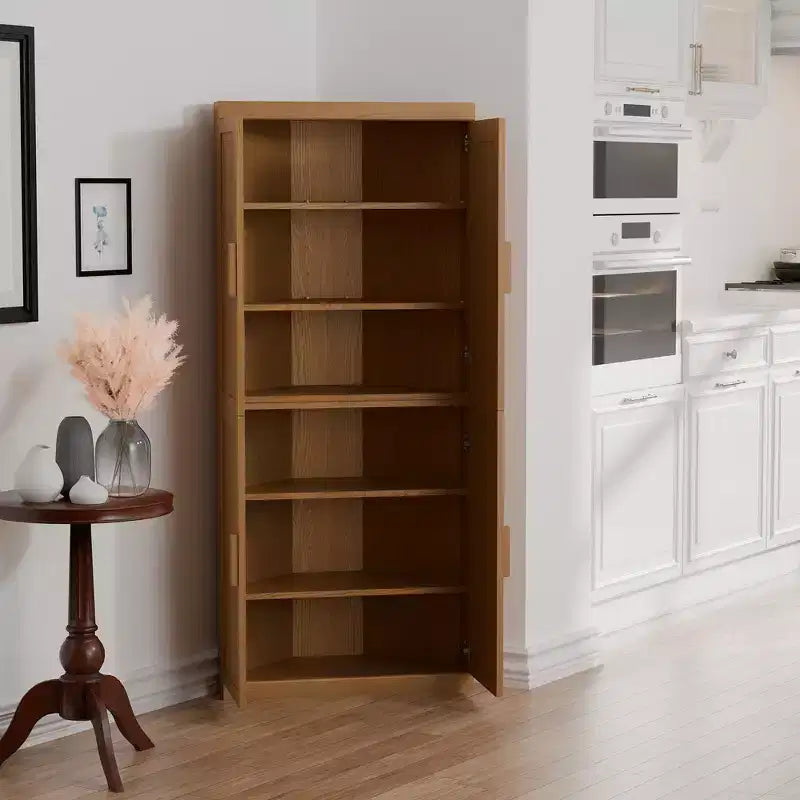 MAYEERTY Modern 4 Doors Utility Storage Cabinets Efficient Storage for Living Room Dining Room Bedroom Beige 2 Piece