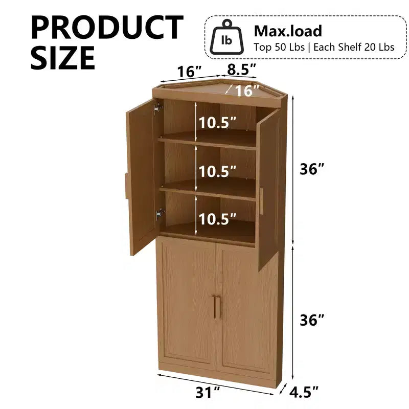 MAYEERTY Modern 4 Doors Utility Storage Cabinets Efficient Storage for Living Room Dining Room Bedroom Beige 2 Piece