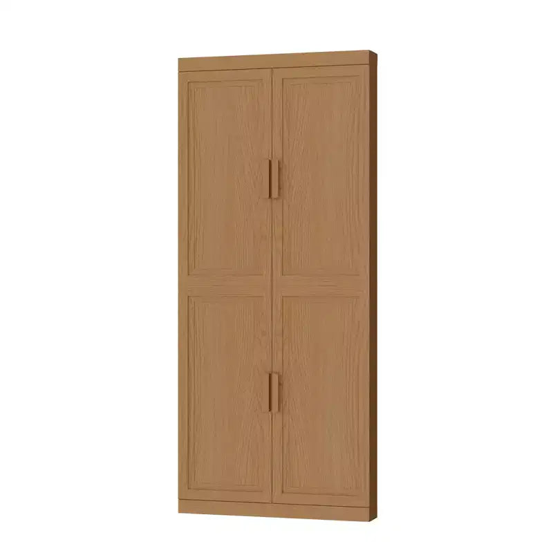 MAYEERTY Modern 4 Doors Utility Storage Cabinets Efficient Storage for Living Room Dining Room Bedroom Beige 2 Piece