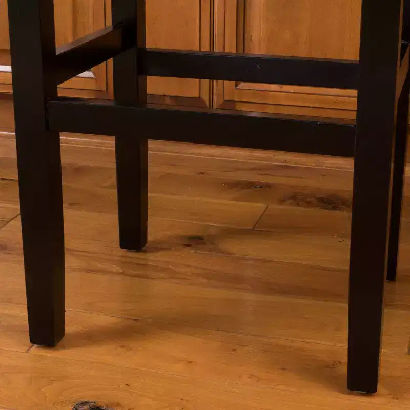 Set of 2 Lissette Counter Height Barstools Brown - Christopher Knight Home: Bonded Leather Bronze Studs Rubberwood Frame