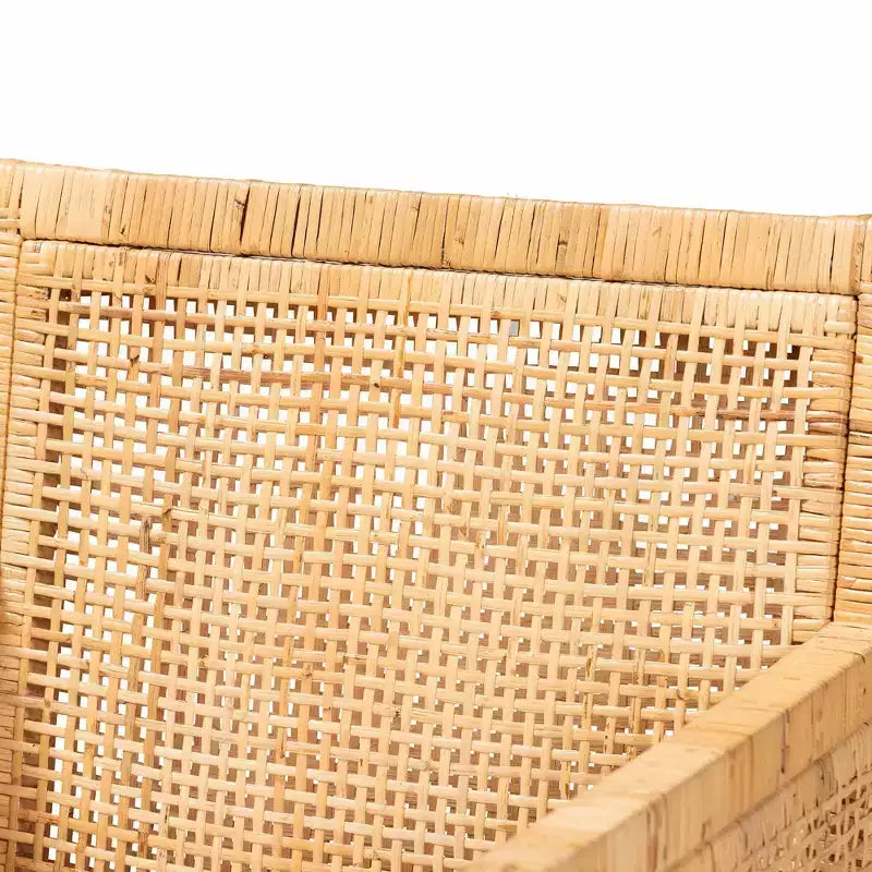 Karis Wood and Rattan Armchair Natural/White - bali & pari