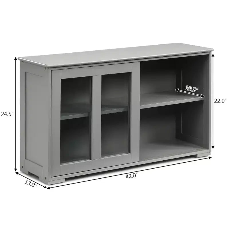 Costway Kitchen Storage Cabinet Sideboard Buffet Cupboard w/ Sliding Door