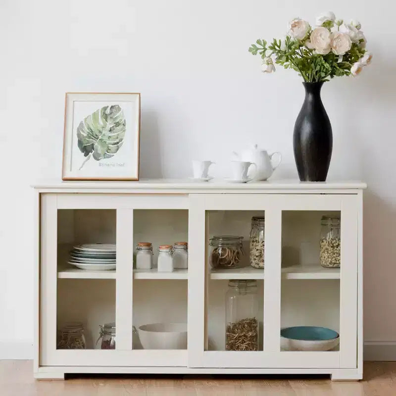 Costway Kitchen Storage Cabinet Sideboard Buffet Cupboard w/ Sliding Door