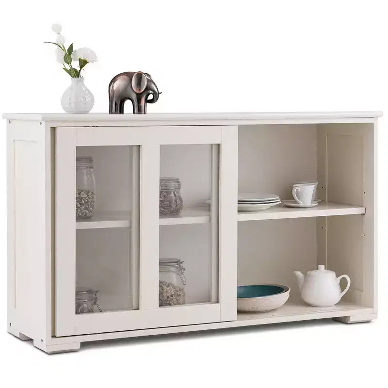 Costway Kitchen Storage Cabinet Sideboard Buffet Cupboard w/ Sliding Door