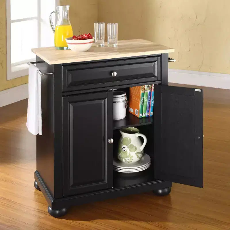 Alexandria Wood Top Portable Kitchen Island/Cart - Crosley