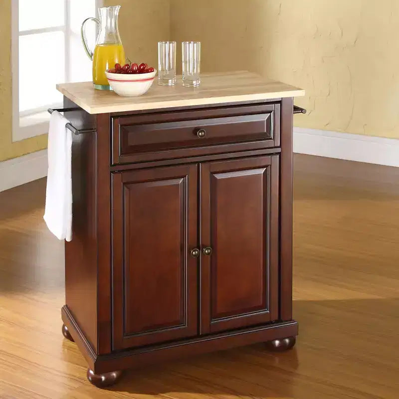 Alexandria Wood Top Portable Kitchen Island/Cart - Crosley