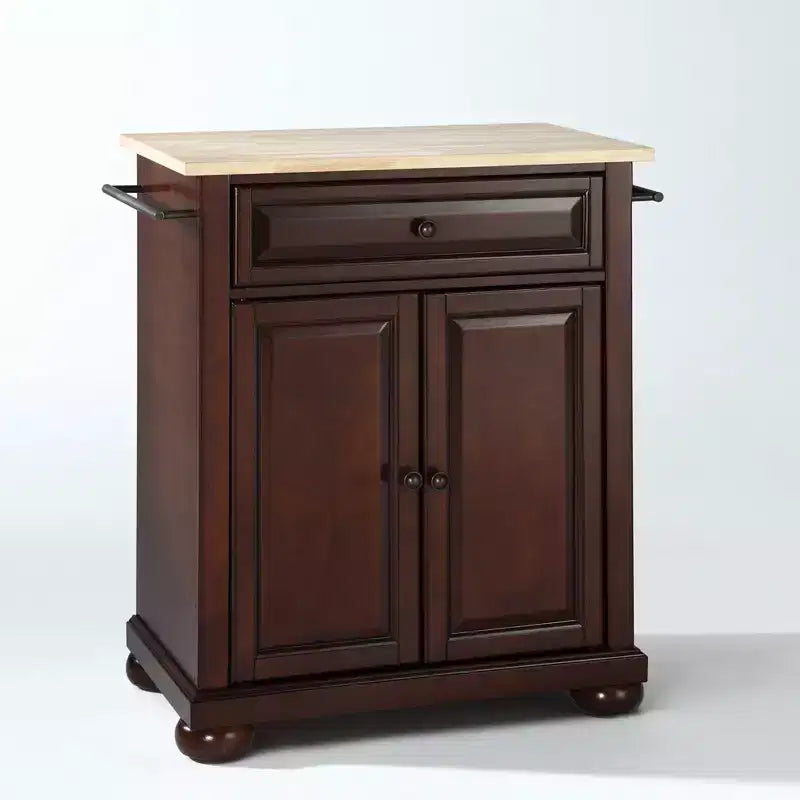 Alexandria Wood Top Portable Kitchen Island/Cart - Crosley