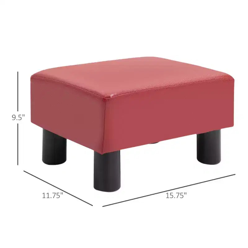 HOMCOM 16 Cube Modern Fabric Pouf Footrest Ottoman