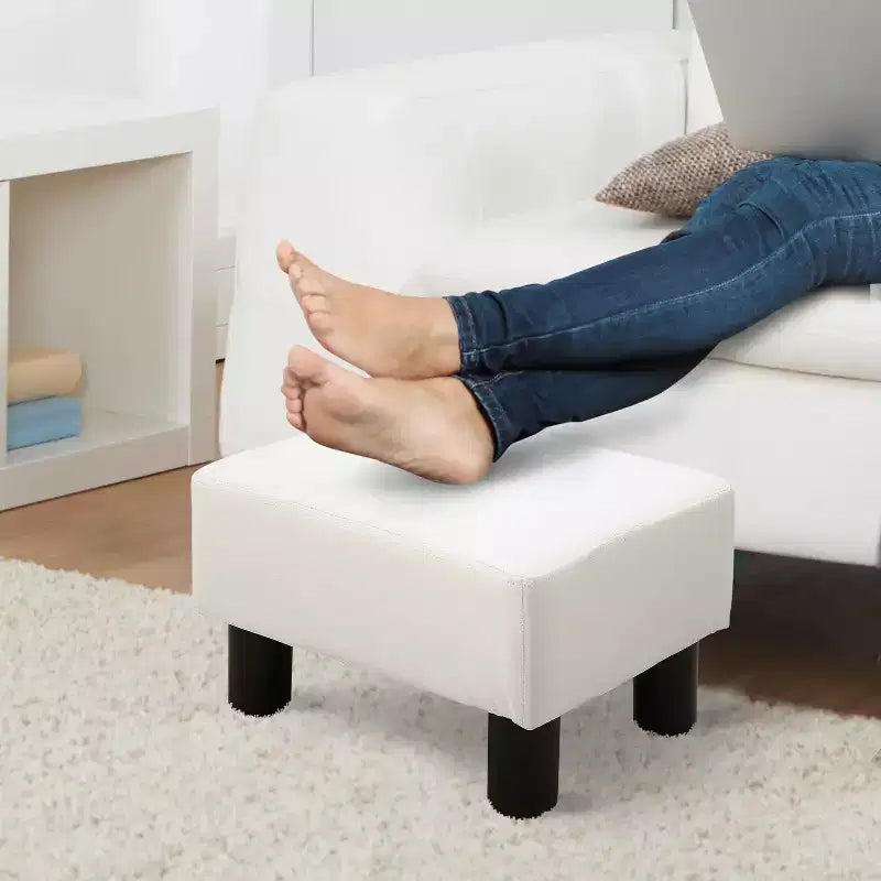 HOMCOM 16 Cube Modern Fabric Pouf Footrest Ottoman